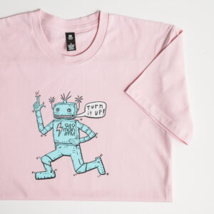 MainFM dancing robot tee - pink